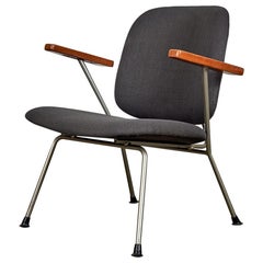 Kembo Lounge Chair Newly Upholstered in Dark Grey