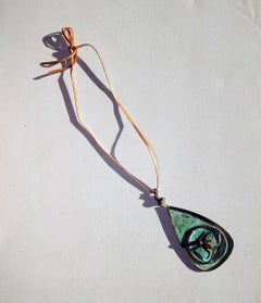 Ken Beldin Figural Pendant, Midcentury, Made in Mexico, Copper