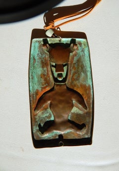 Ken Beldin Große figurale Pendelleuchte:: Mexikanisches Kupfer:: Mitte des Jahrhunderts