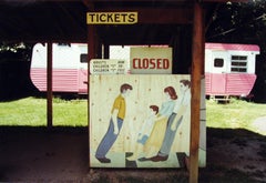 Vintage Pink Trailer Tilt, North Carolina by Ken Brown, 1976, Ektacolor, Photography