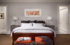 Notes From The Edge Of The World #9, abstract seascape print, orange, sanguine.