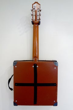 "Film Case Nylon Guitar" Hybrid Instrument Assemblage Wall Sculpture