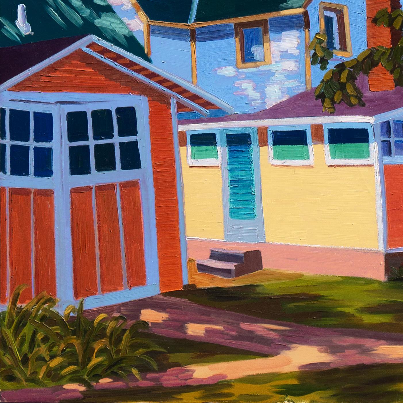 'Sunny Afternoon, Summer Cottages', Louvre, École des Beaux-Arts, Michigan State - Contemporary Painting by Ken Christensen