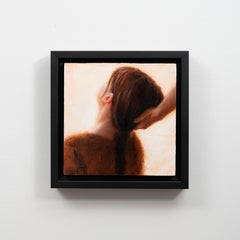 "And Then There was Quiet" - Realist Female Portrait, Original Oil Painting