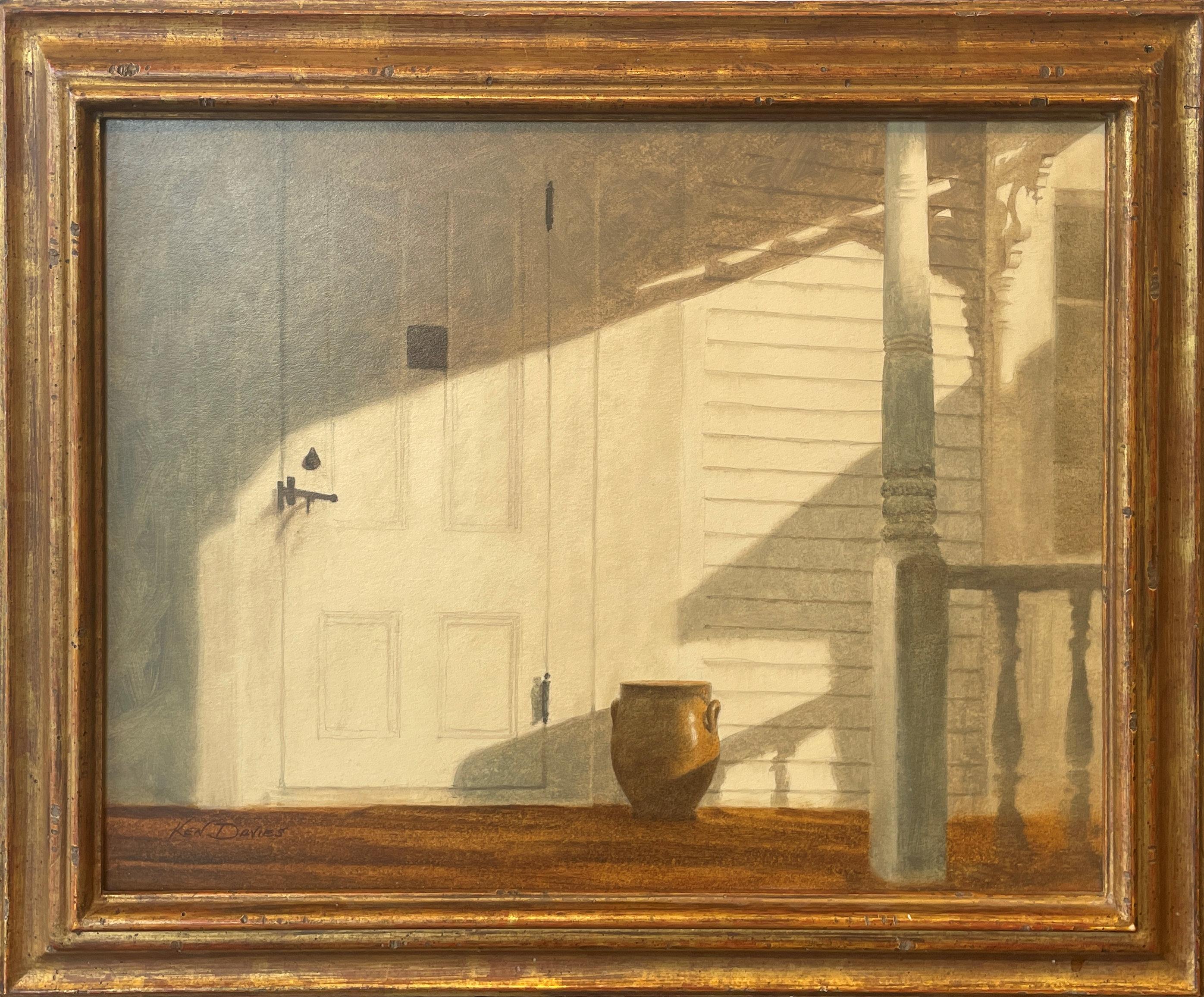 Ken Davies
Doorway, circa 1970
Signed lower left
Oil on board
11 x 15 inches

Provenance:
The Heritage Gallery Inc., Columbus, Ohio, 1975
Private Collection, Columbus
Acquired from the estate of the above

Born in New Bedford, Massachusetts, Kenneth