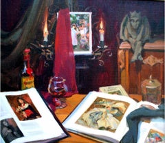 Ultra Realist Library Still-Life Books and Candles "Little Devil in the Details"