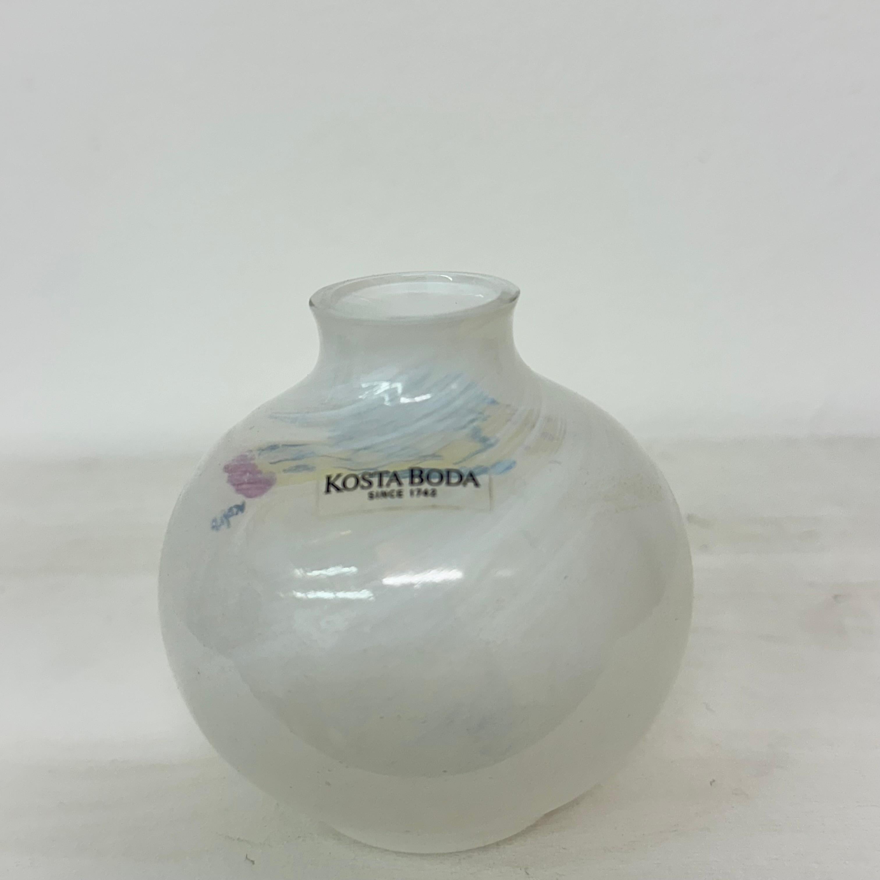 Ken Done   for Kosta Boda Miniature vase hand painted 1