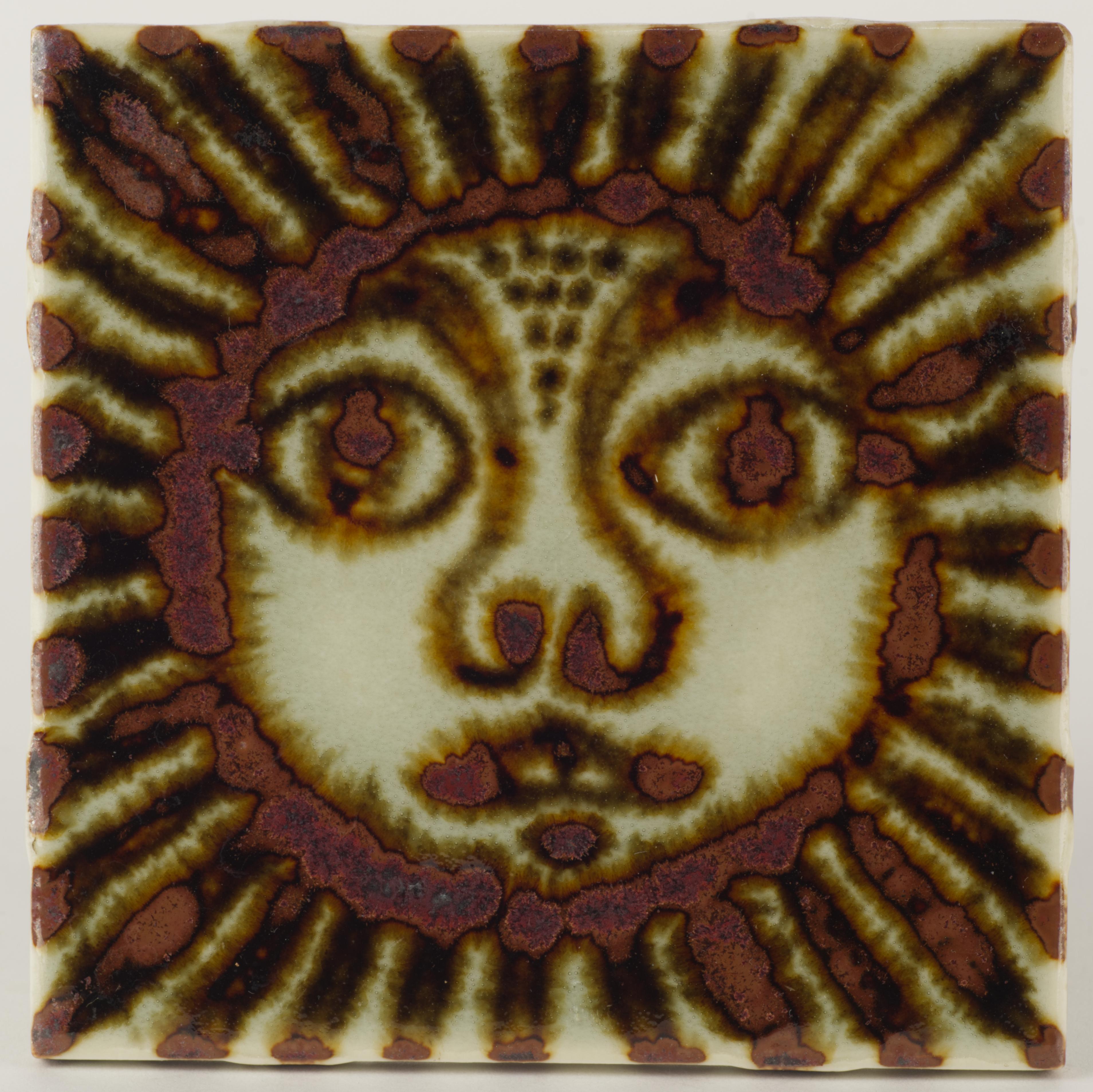 Ken Edwards Juego de 4 posavasos Vintage Cara de Sol Tonala Mexico Art Pottery, Juego 2 Cerámico en venta