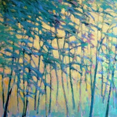 "Air Through the Forest, " Abstract Landscape Painting 