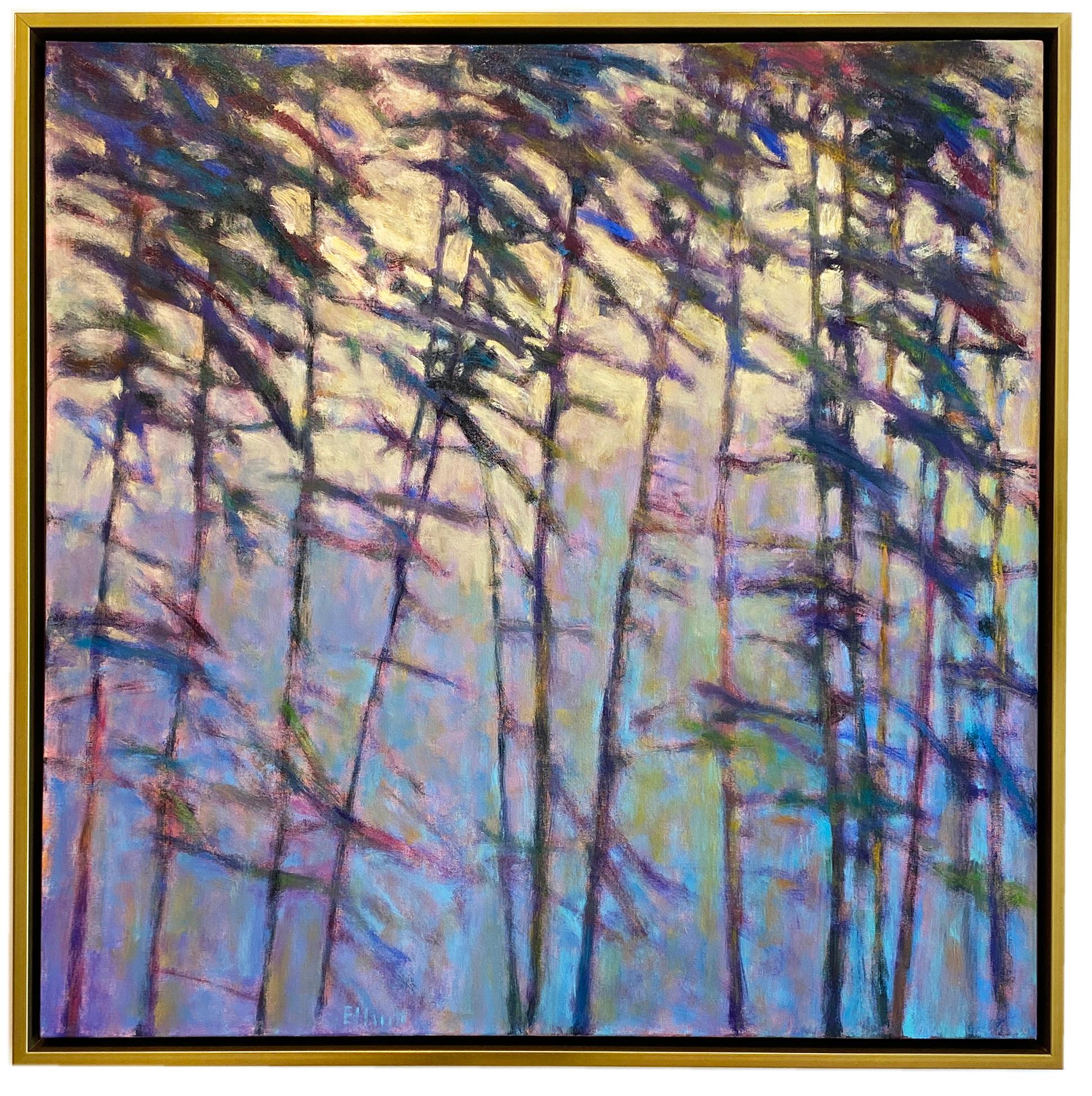 Expressionistic landscape oil painting 'Colors in the Breeze IV' - Painting by Ken Elliott