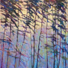 Expressionistic landscape oil painting 'Colors in the Breeze IV'