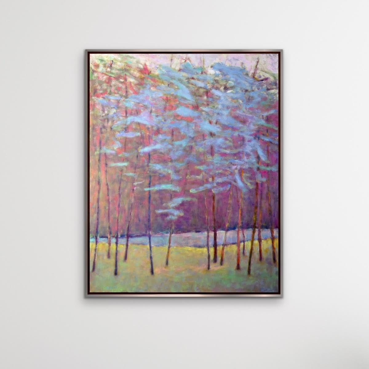 Expressionistisches Landschaftsgemälde „Soft Tones at the Creek“ (Expressionismus), Painting, von Ken Elliott