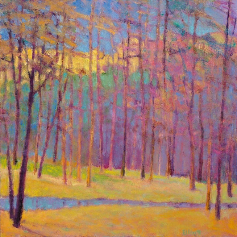 Forest Colors Arrayed Large Transitional Colorful Landscape Oil Painting