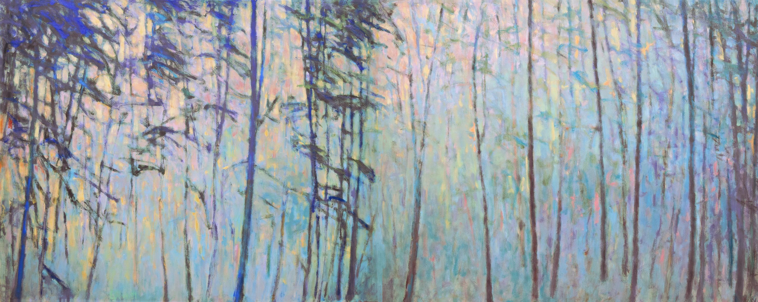 Ken Elliott Landscape Painting - Forest Sequence I (Diptych)