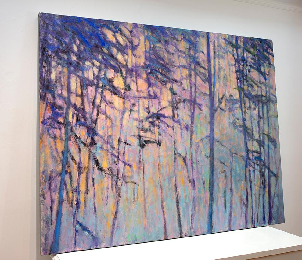 Forest Sequence I (Diptych) - American Impressionist Painting by Ken Elliott