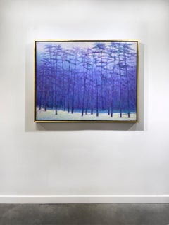 « La brume dans la forêt », peinture de paysage abstraite