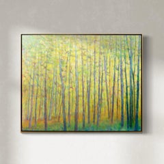 "Pittura astratta di paesaggio "Nel verde della foresta