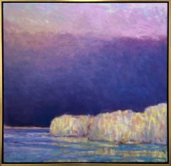 "Lake Haze - Yellow" - Peinture de paysage abstrait
