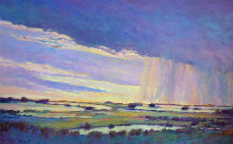 Ken Elliott Rain Moving Along The Marsh Transitional Landscape