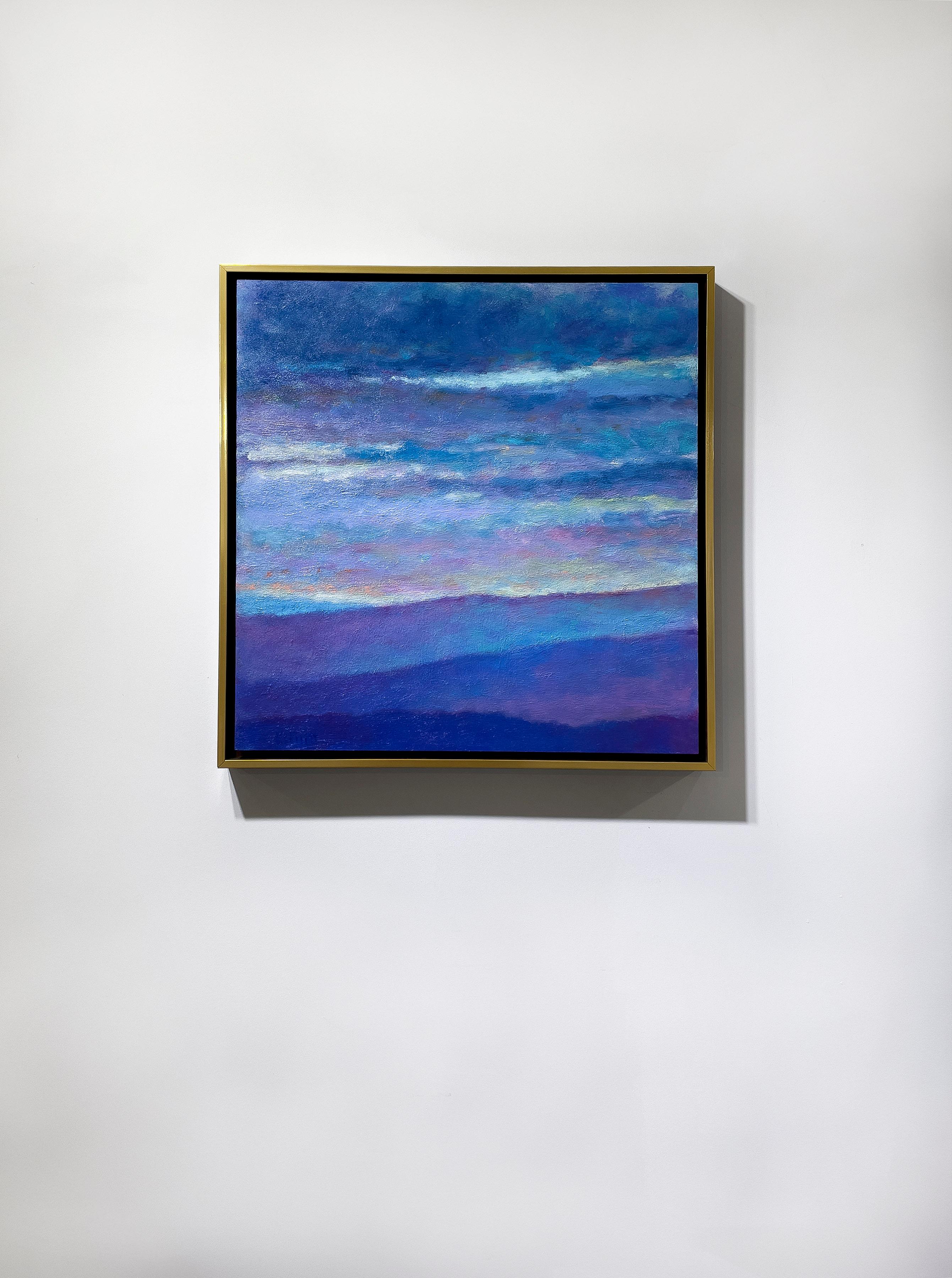 Ken Elliott Abstract Painting - "Reluctant Sunset II, " Abstract Landscape Painting