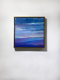 "Reluctant Sunset II, " Abstract Landscape Painting