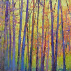 'Saccades IV', Large Transitional Colorful Landscape Oil Painting