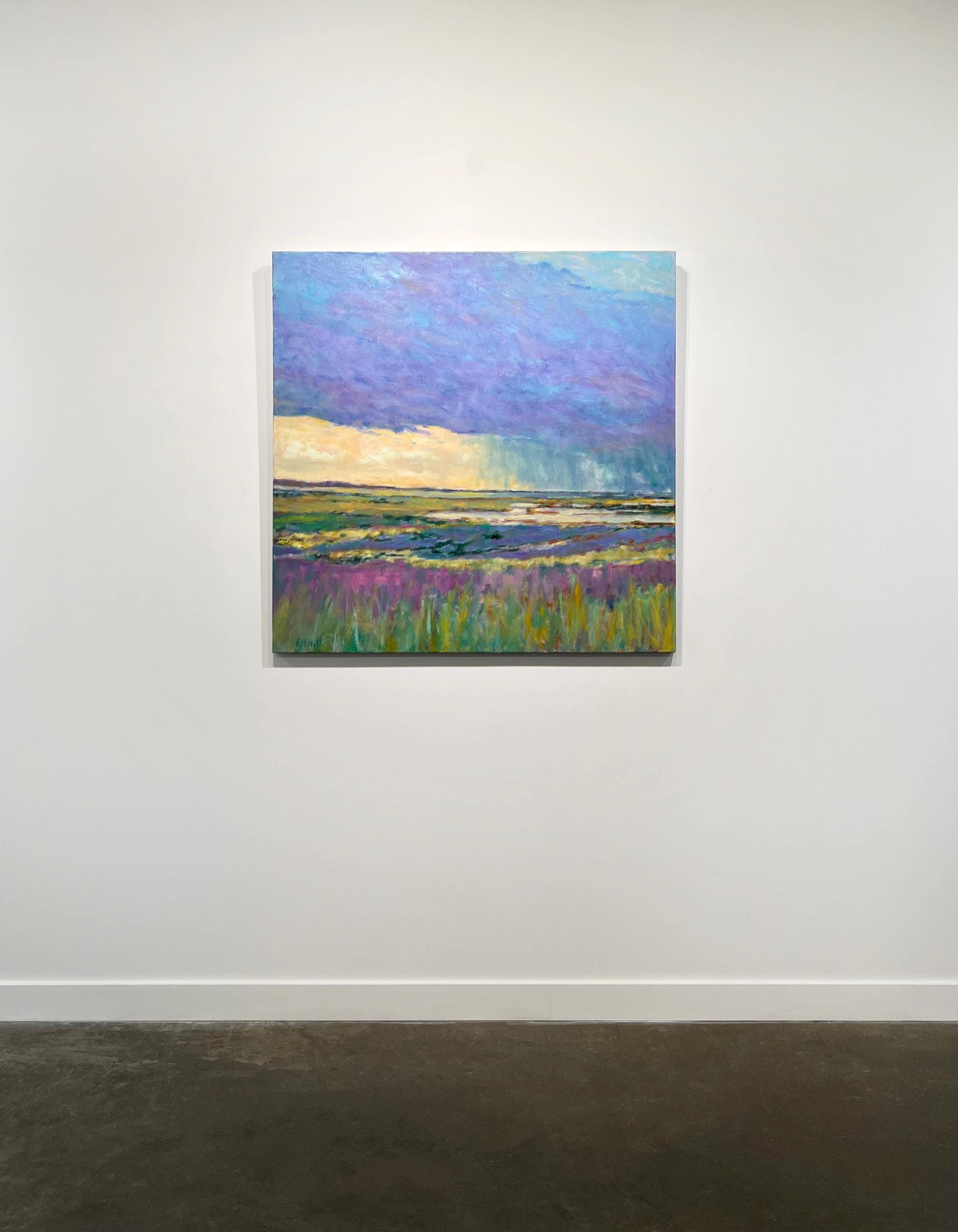 Ken Elliott Abstract Painting – Abstraktes Landschaftsgemälde „Summer by the Shore“, „Summer�“