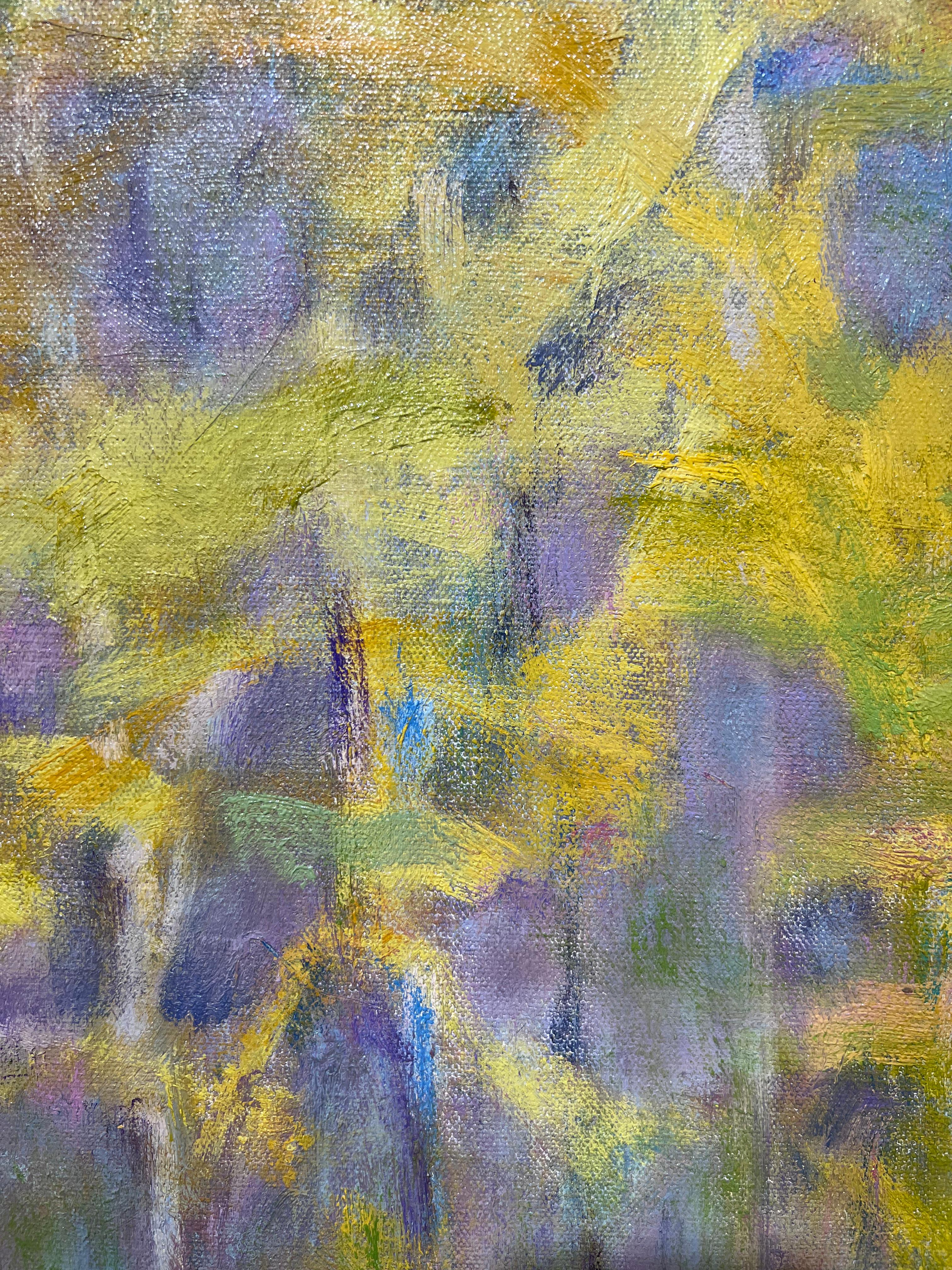 « Yellow Winds II, », peinture à l'huile de paysage abstrait en vente 4