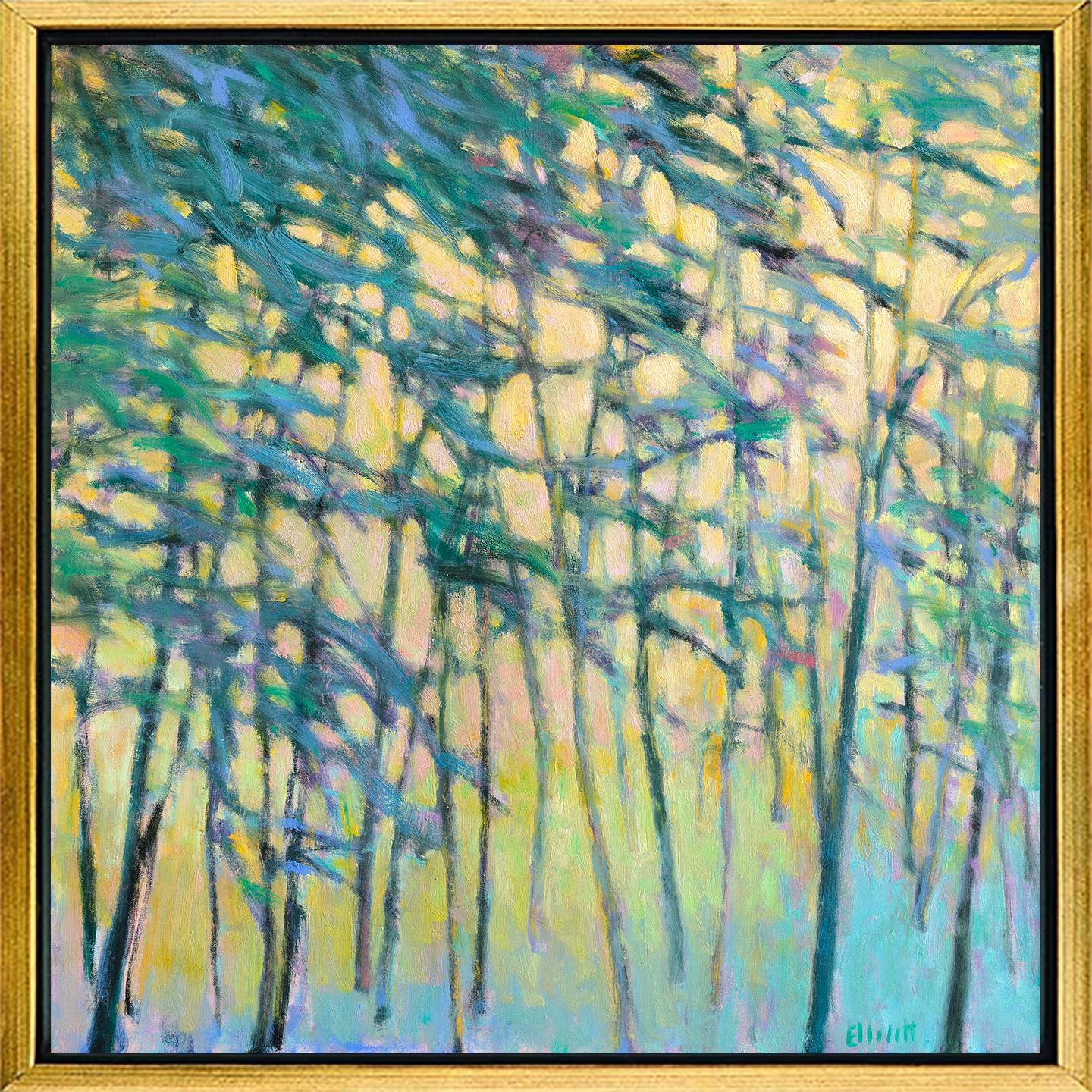 Ken Elliott Landscape Print - "Air Through the Forest, " Framed Limited Edition Print, 30" x 30"