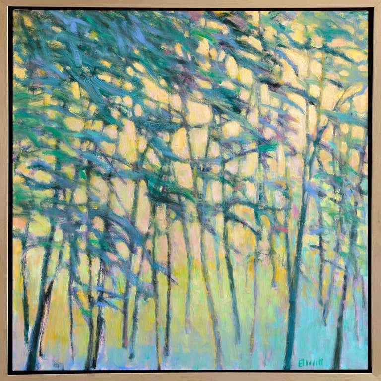 Ken Elliott Abstract Print - "Air Through the Forest," Framed Limited Edition Print, 40" x 40"