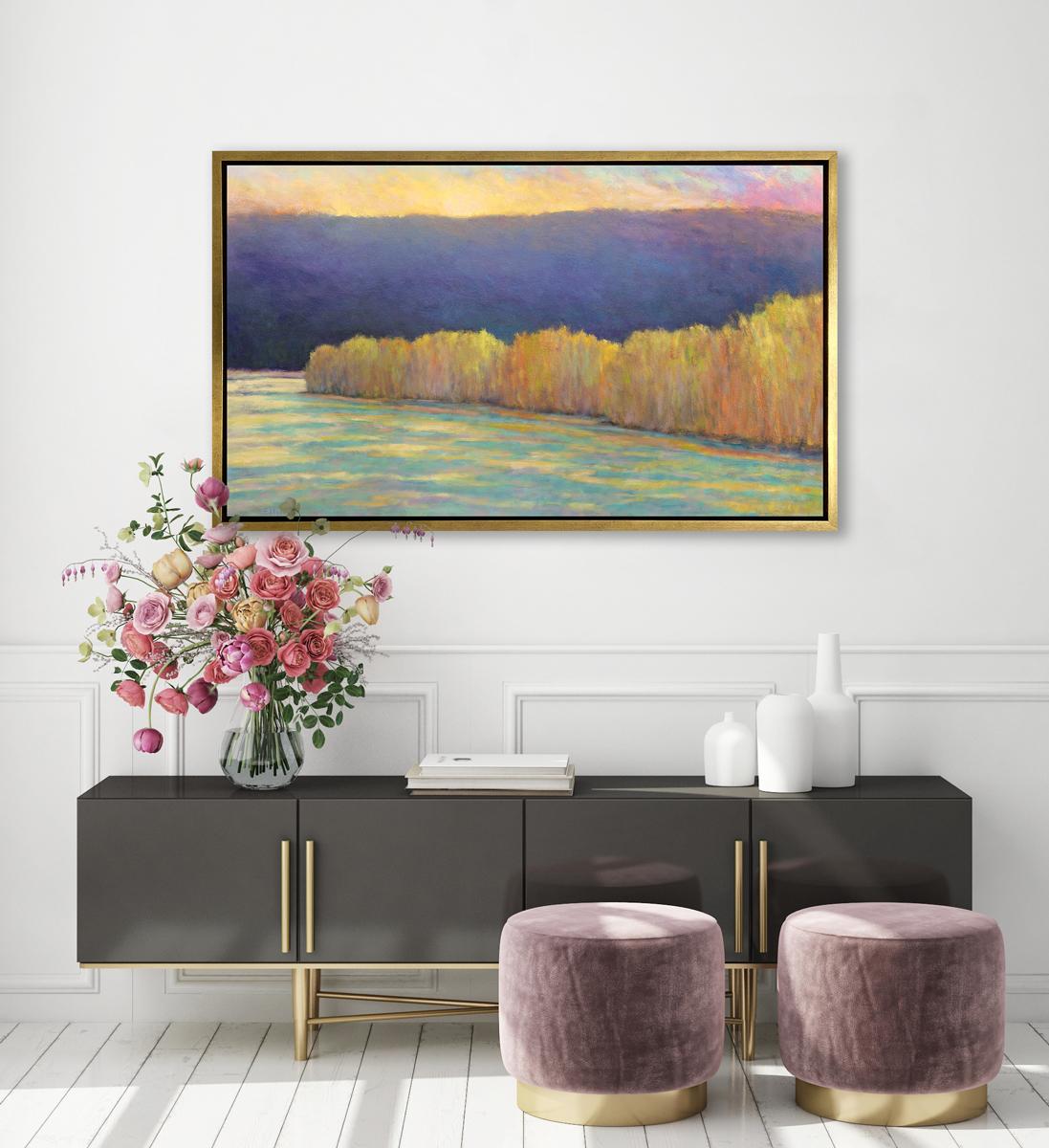 « Or at the River », tirage giclée encadré en édition limitée, 45,72 x 76,2 cm - Print de Ken Elliott