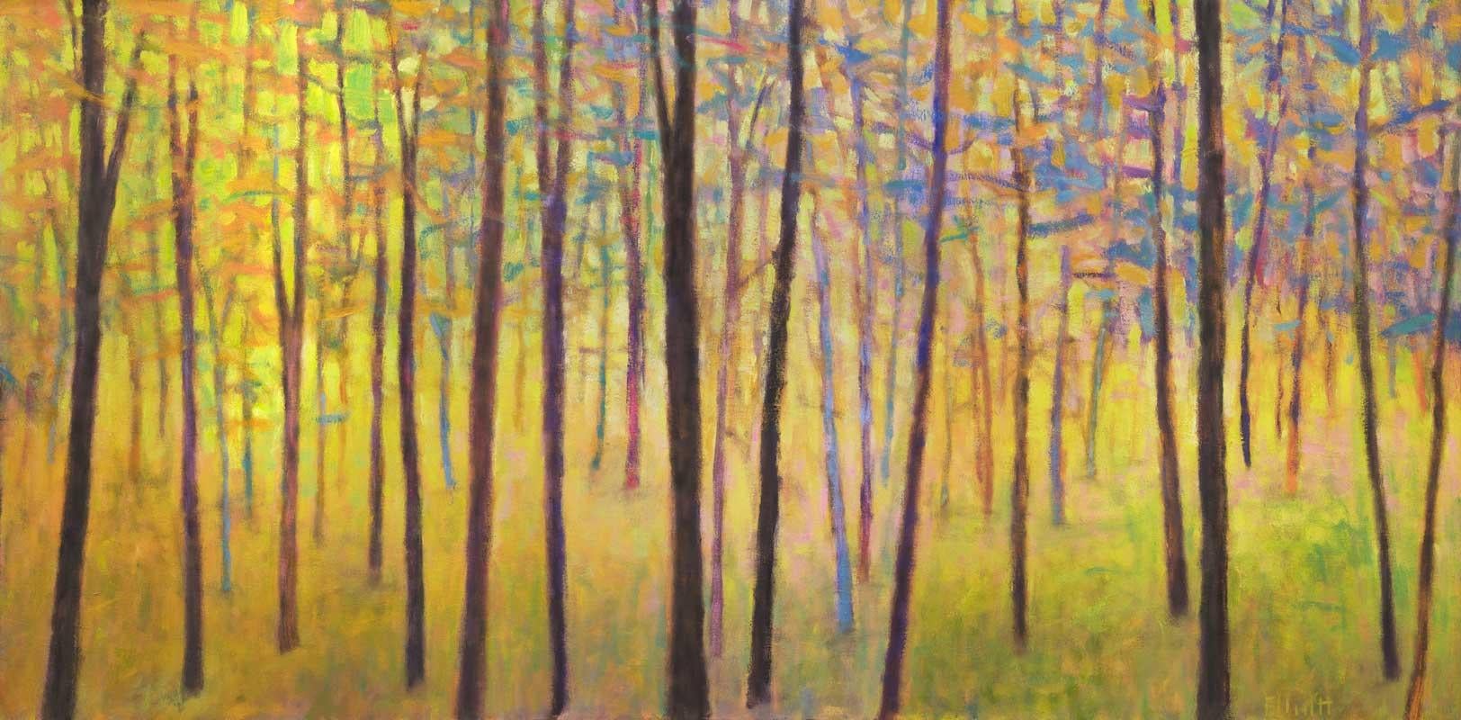 „In the Colorful Forest“, gerahmter Giclee-Druck in limitierter Auflage, 16
