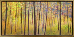 "In the Colorful Forest, " Framed Limited Edition Giclee Print, 24" x 48"
