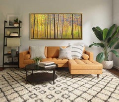 "Nella foresta colorata", stampa giclée in edizione limitata con cornice, 36" x 72".