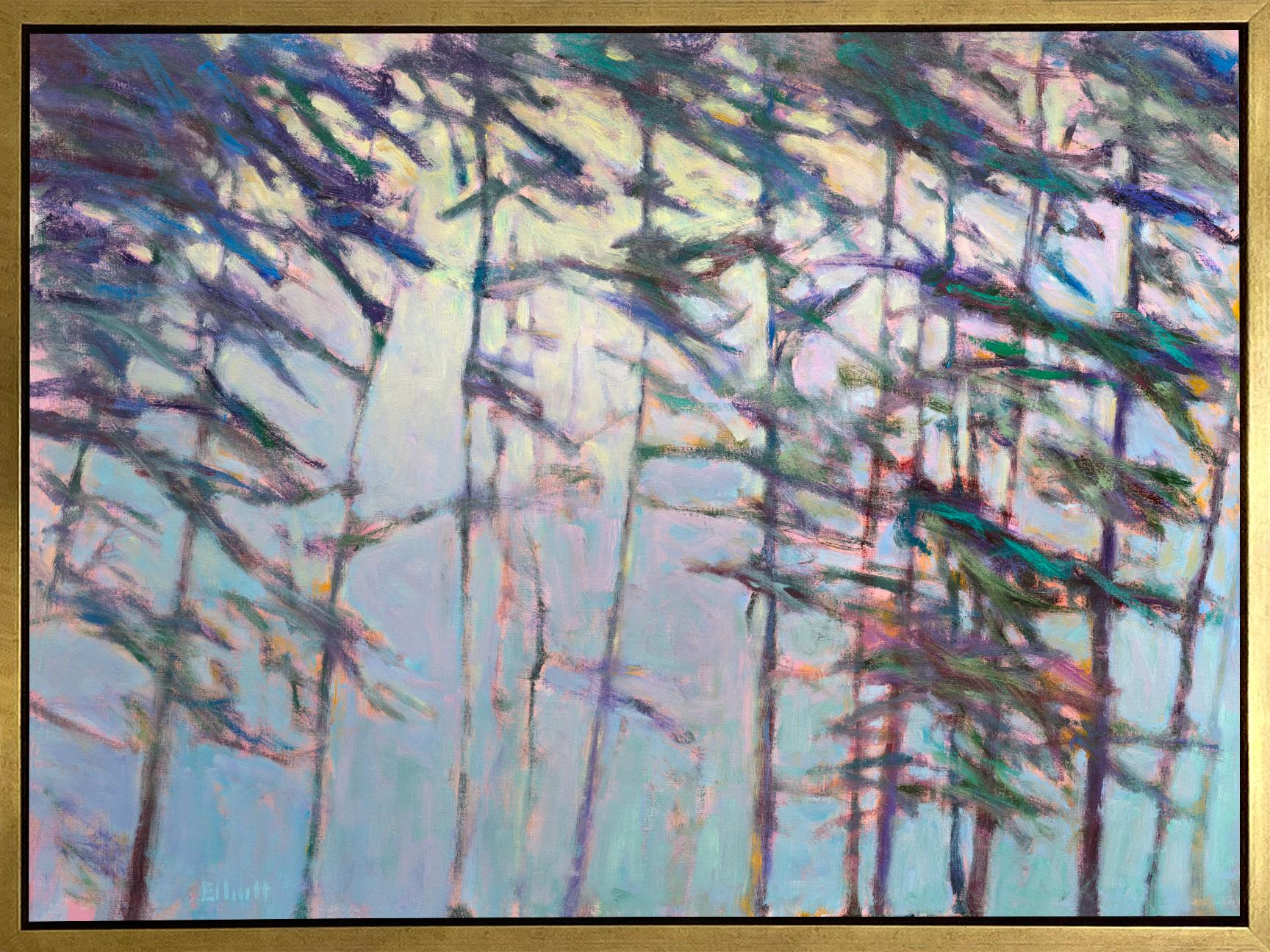 Ken Elliott Landscape Print - "Light Emerging - Diffused Blue, " Framed Limited Edition Giclee Print, 18" x 24"