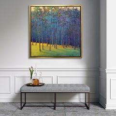 "Light Moving Through II, " Framed Limited Edition Giclee Print, 40" x 40"