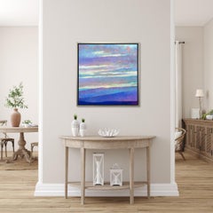 "Coucher de soleil réticent I", giclée encadrée à édition limitée, 36" x 36".