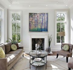 "Saccade XI, " Framed Limited Edition Giclee Print, 36" x 36"