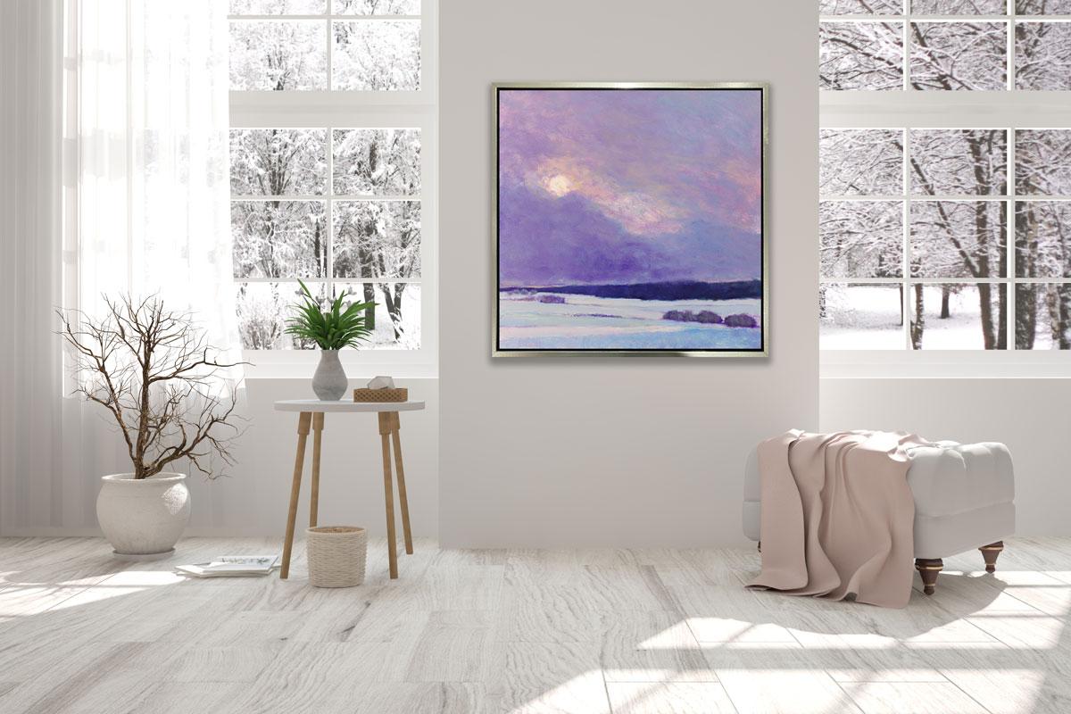 « Sun on Snow II », tirage giclée en édition limitée, 76,2 x 76,2 cm - Print de Ken Elliott