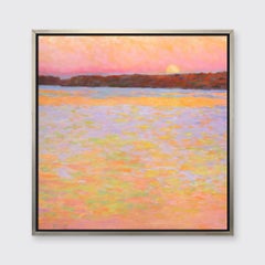 "Tarde de mandarina II, " Impresión Giclée enmarcada de edición limitada, 30" x 30"