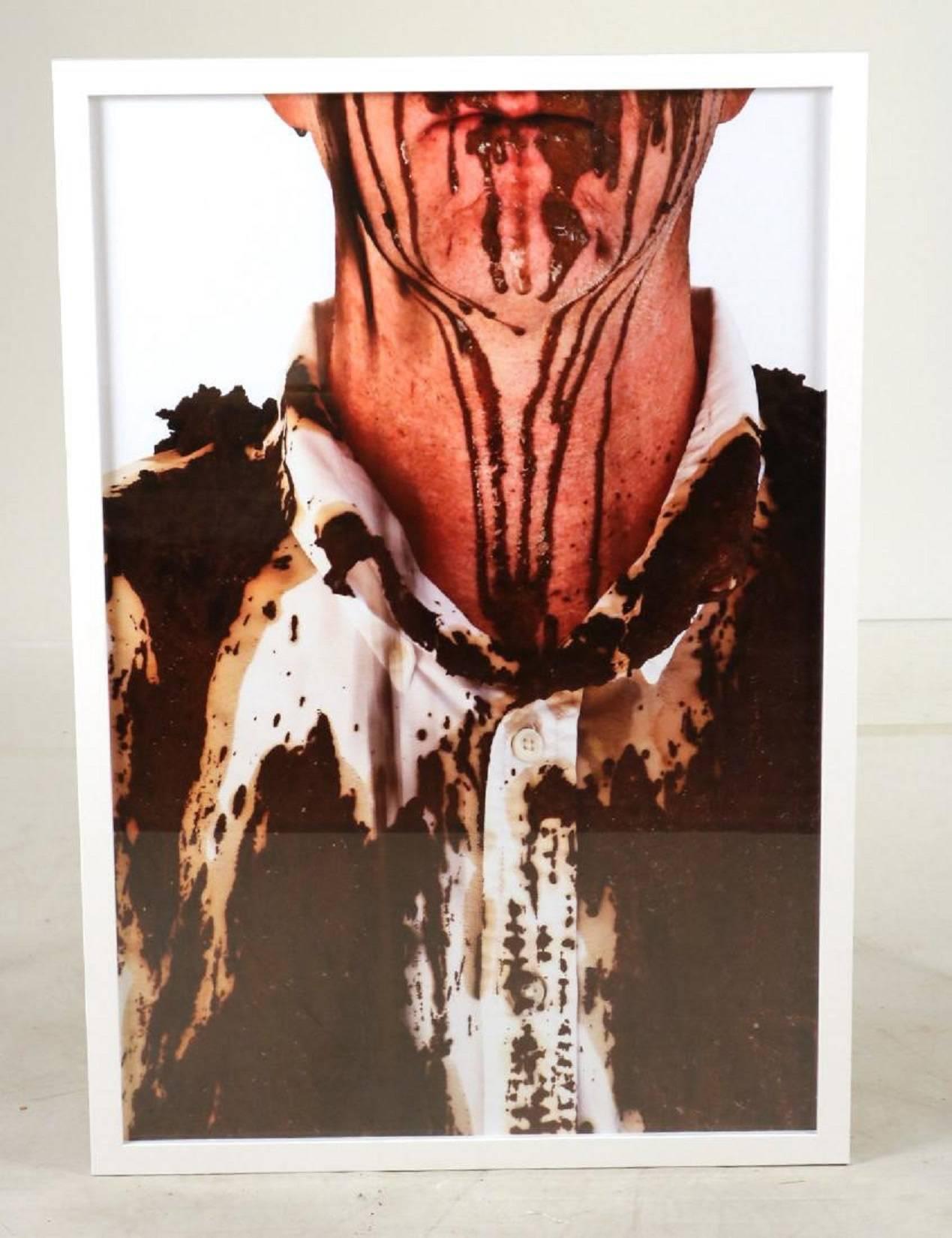 Dirty Jew, Large Scale Provocative Contemporary Judaica Photograph - Brown Figurative Photograph by Ken Goldman