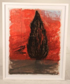 Tar Paint Map Etrog, Large Scale Contemporary Judaica Photograph