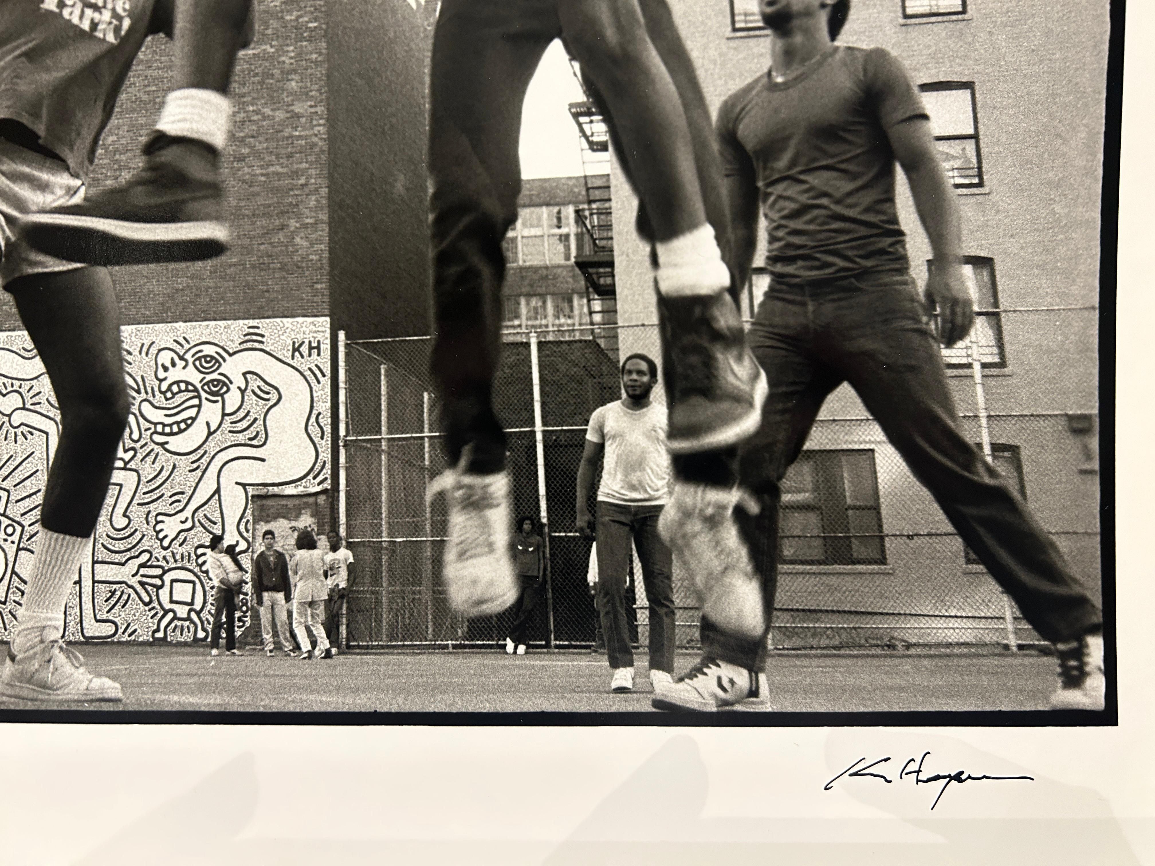 Basketball - Hipshot Series - Gray Black and White Photograph by Ken Heyman
