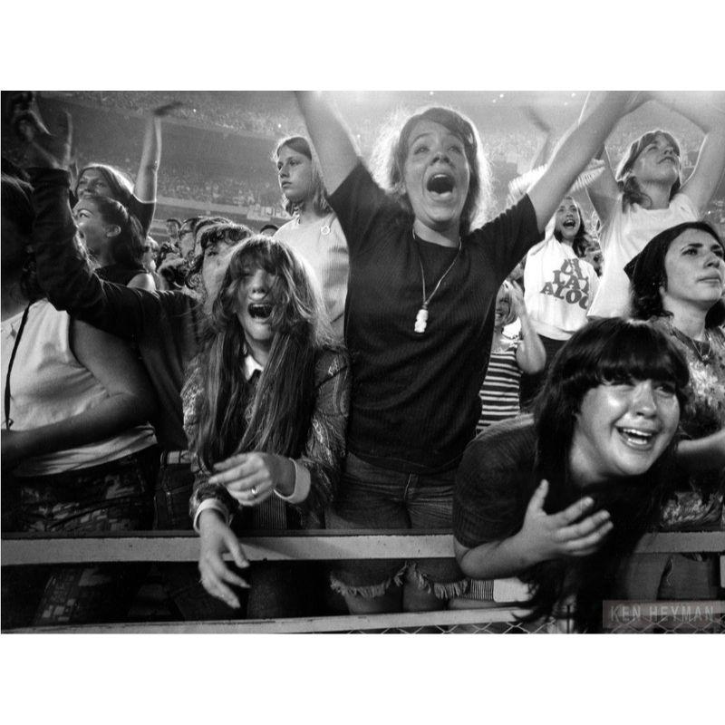 Ken Heyman Black and White Photograph - Beatles Fans at Shea Stadium