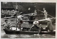 Vintage Children in Boat  - Dislocated Series