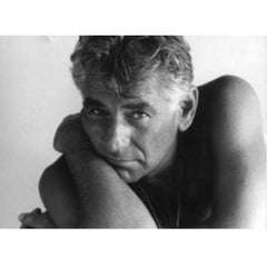 Retro Leonard Bernstein Portrait for the cover of The Private World 