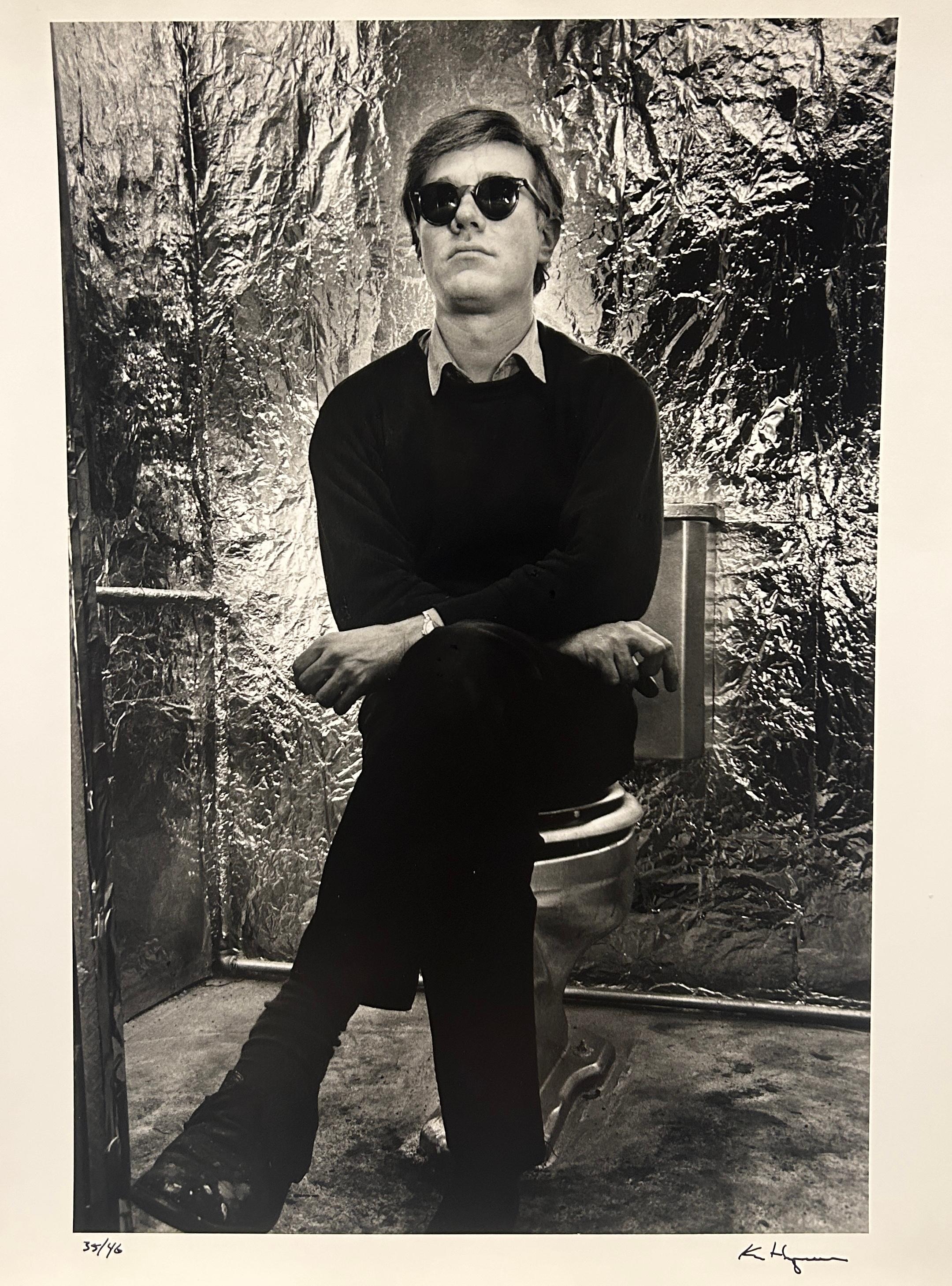 The Pop Artists: Andy Warhol on Throne - Photograph by Ken Heyman