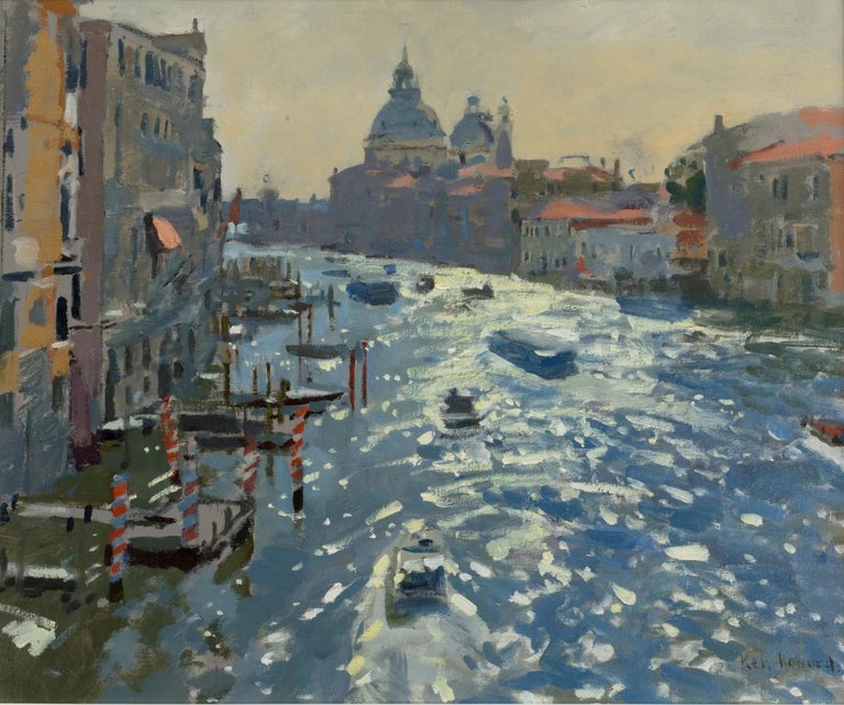 Ken Howard Cityscape of Venice, Modern British Painting by Ken Howard