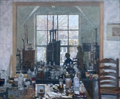 Ken Howard, 1932 - 2022, British Painter, 'The Mirror - South Bolton Garden'