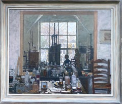Ken Howard, 1932 - 2022, British Painter, 'The Mirror - South Bolton Garden'